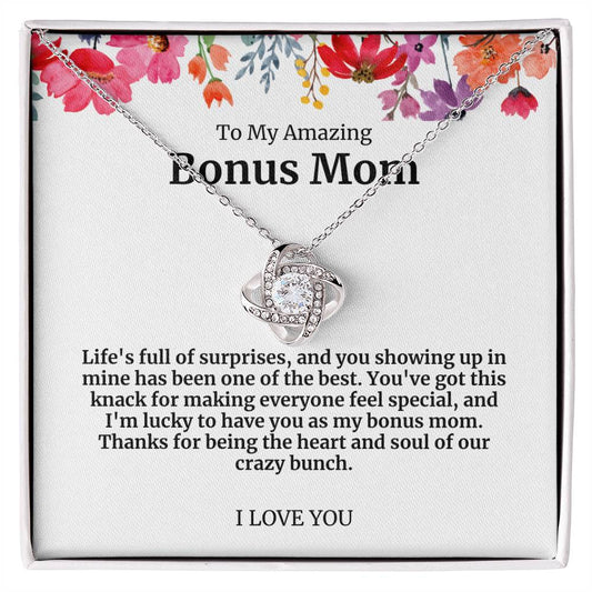 To My Amazing Bonus Mom Necklace