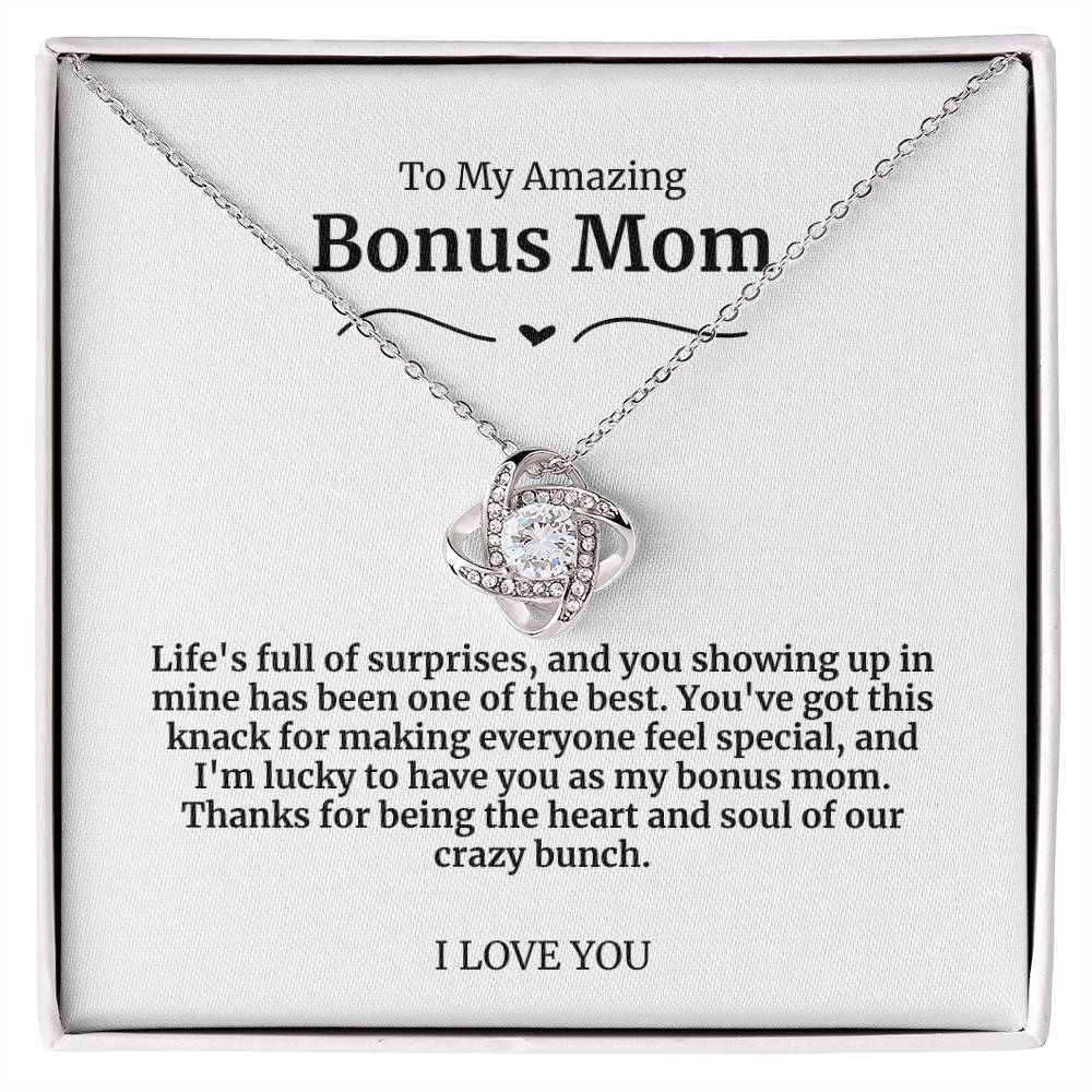 To My Amazing Bonus Mom Necklace