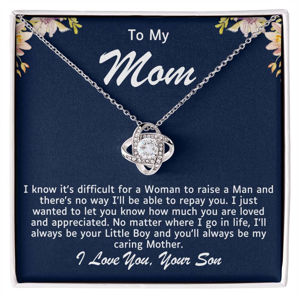 Mother Love Knot Necklace-You Will Always Be My Mom