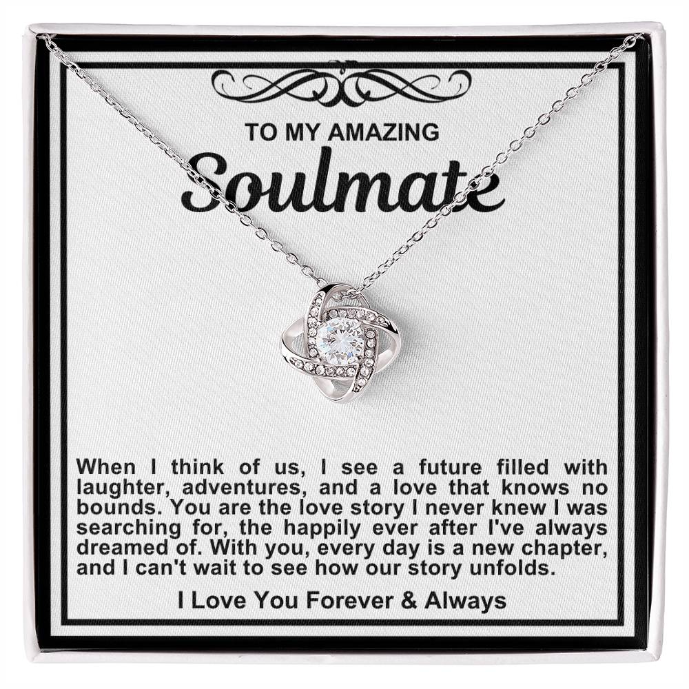 Soulmate Love Knot Necklace- With You Everyday Is A New Chapter