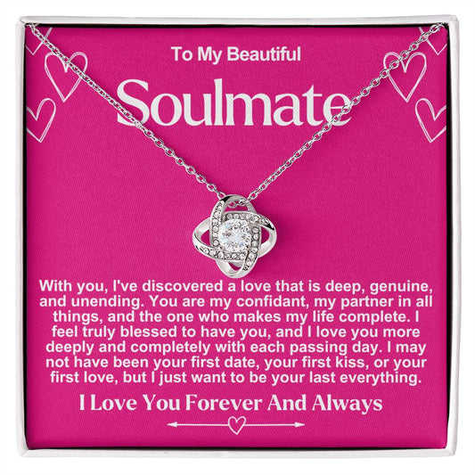 Soulmate Valentine Love Knot Necklace