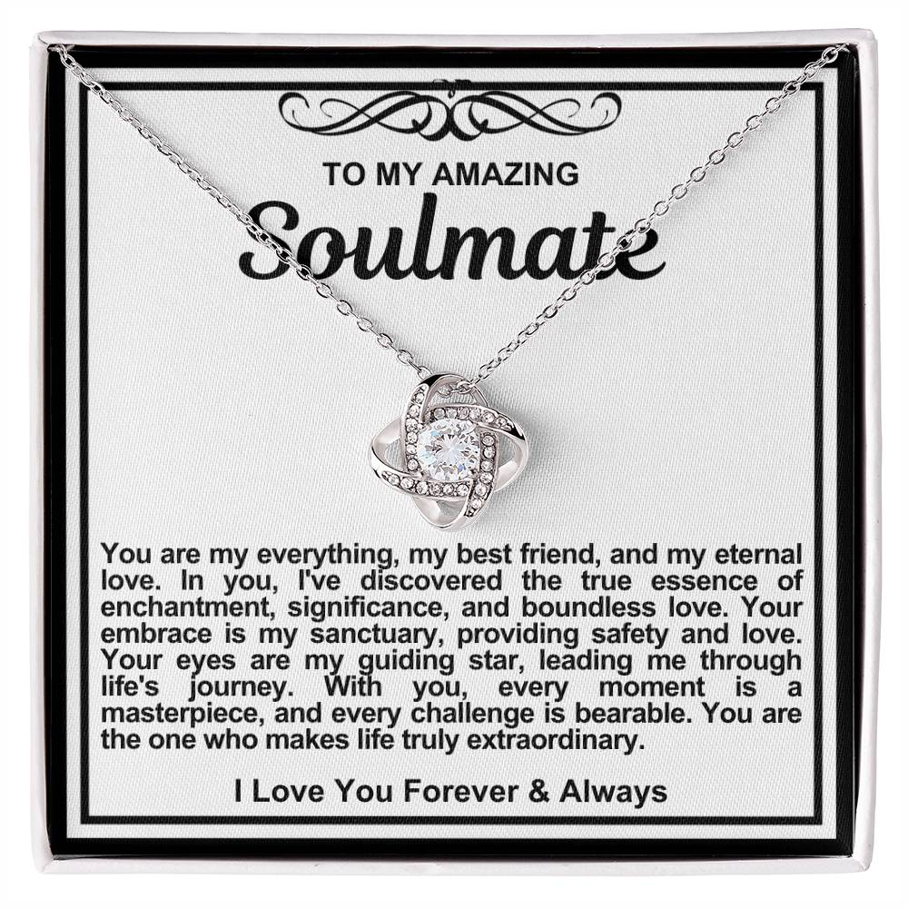 Soulmate Love Knot Necklace- Your Eyes Are My Guiding Star