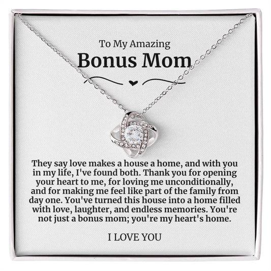 To My Amazing Bonus Mom Necklace