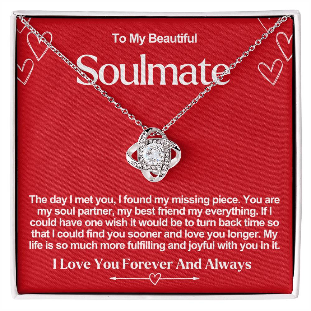 Soulmate Valentine Love Knot Necklace