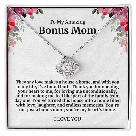 To My Amazing Bonus Mom Necklace