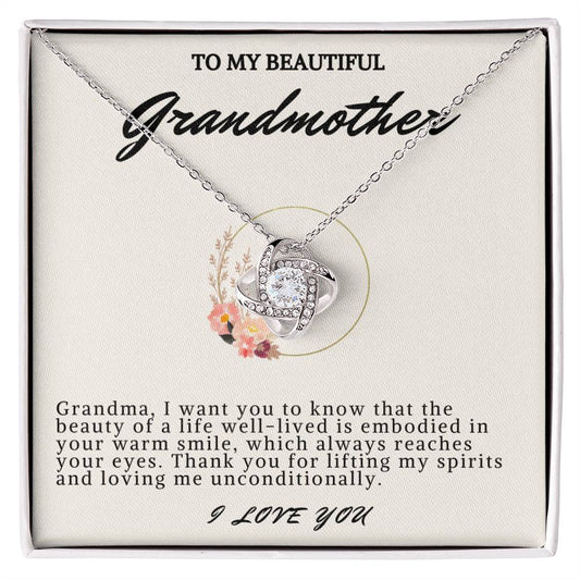 Grandmother Love Knot Necklace