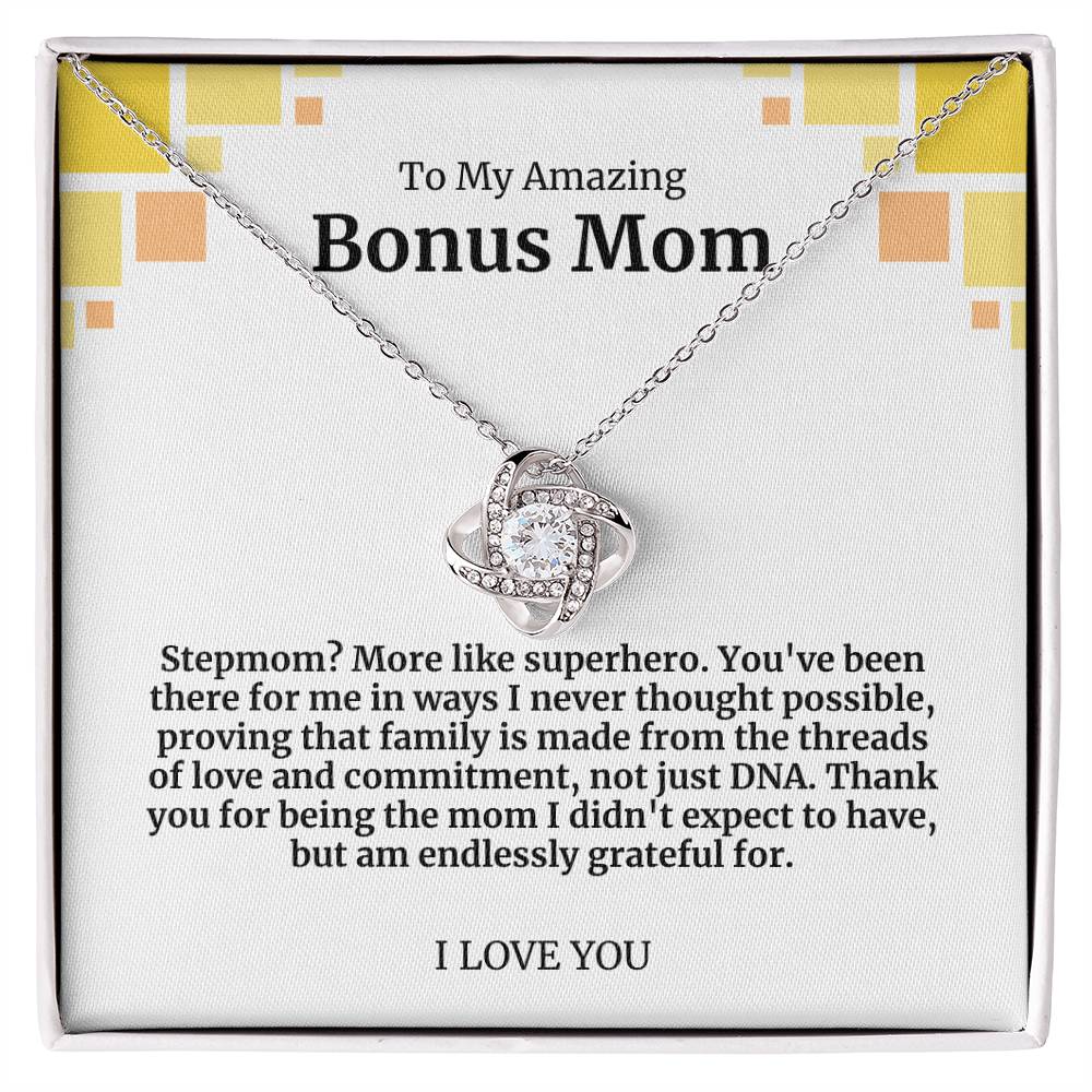 To My Amazing Bonus Mom Necklace