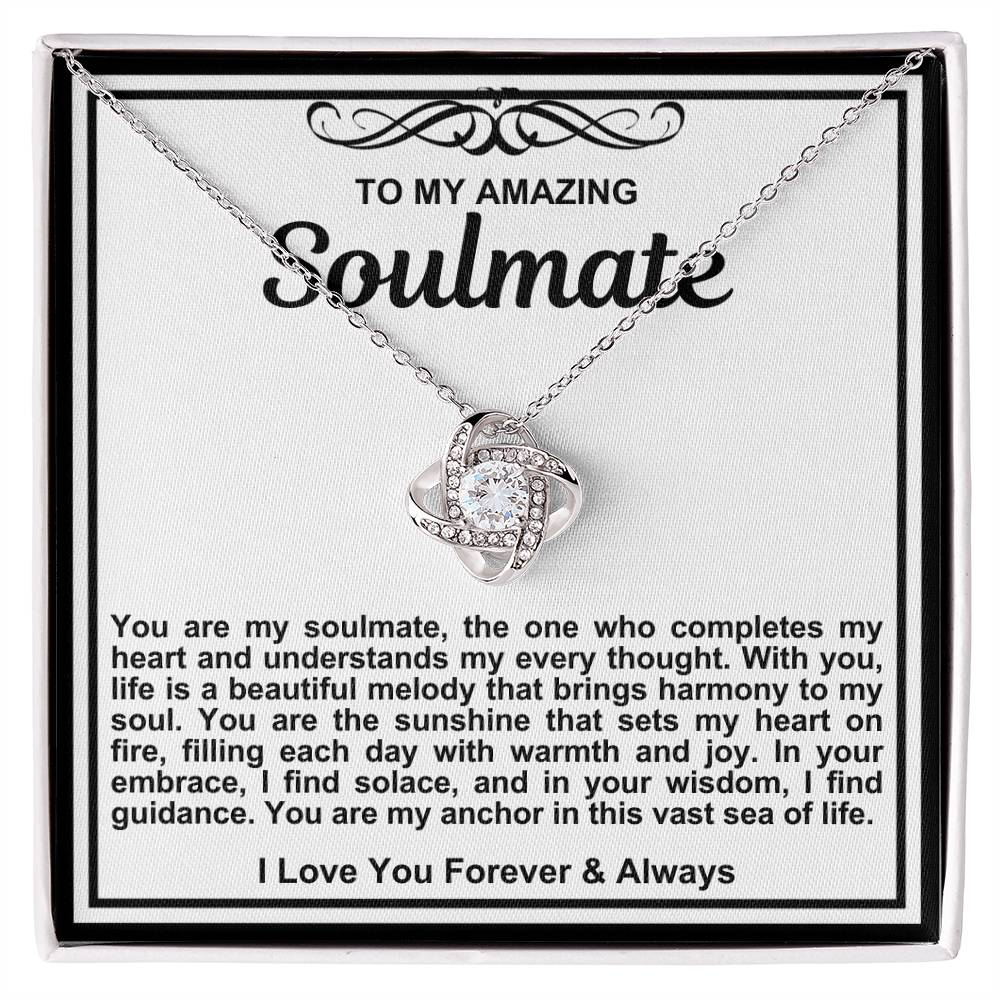 Soulmate Love Knot Necklace- With You Life Is A Beautiful Melody