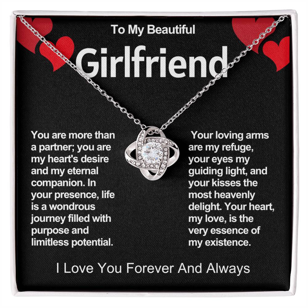 Girlfriend Love Knot Valentine Necklace