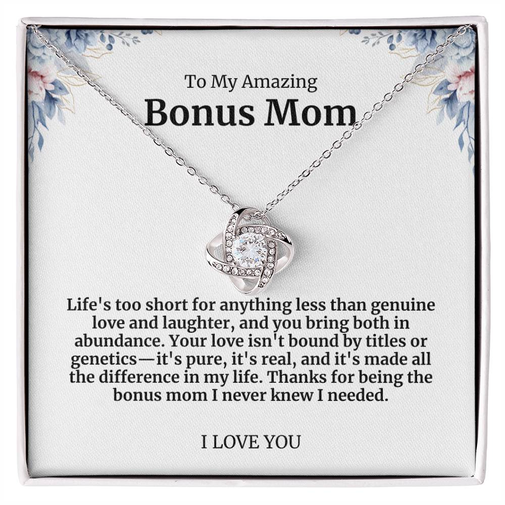 To My Amazing Bonus Mom Necklace