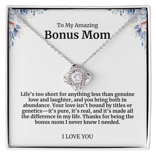 To My Amazing Bonus Mom Necklace