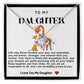 Daughter Giraffe Love Knot Necklace