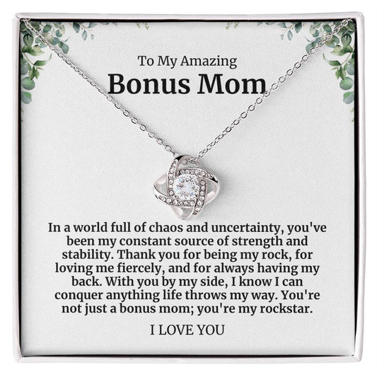 To My Amazing Bonus Mom Necklace