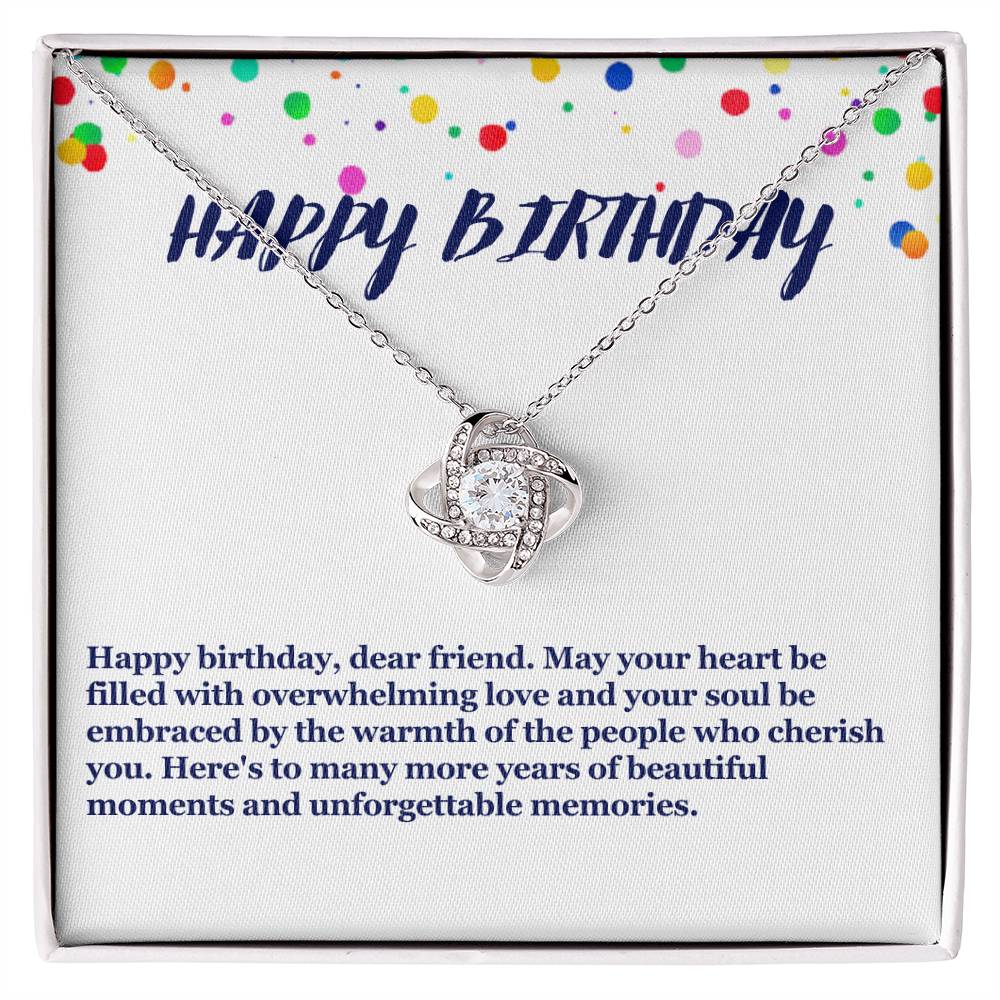 Happy Birthday Love Knot Necklace