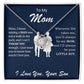 [ ALMOST SOLD OUT ]To My Mom Love Knot Necklace-Raising a Man