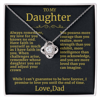 Beautiful Gift To Daughter "You Are Loved More Than You Can Imagine"  Necklace