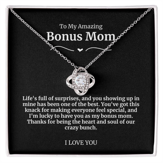 To My Amazing Bonus Mom Necklace