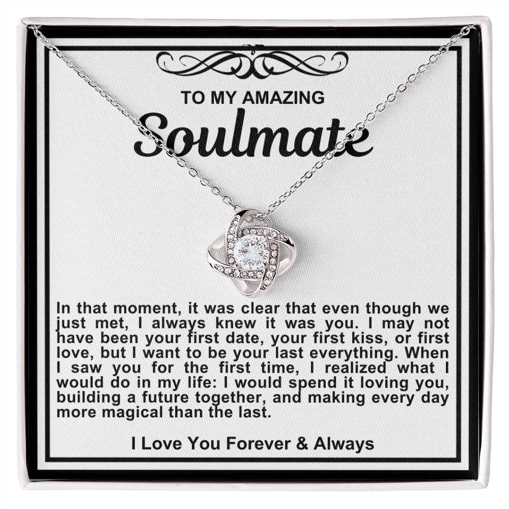 Soulmate Love Knot Necklace- I May Not Have Been Your First