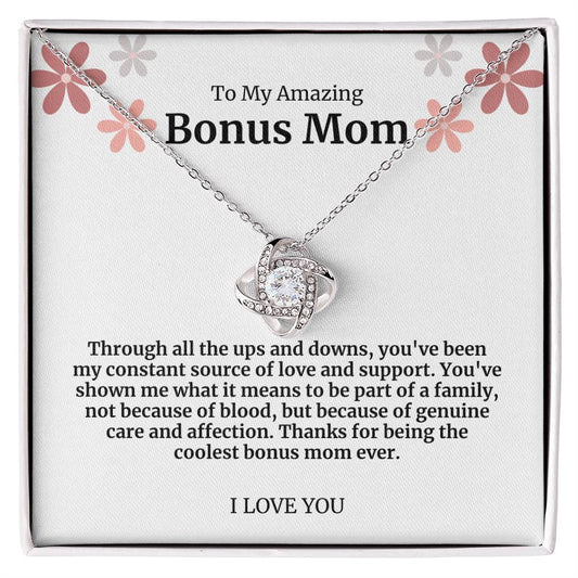 To My Amazing Bonus Mom Necklace