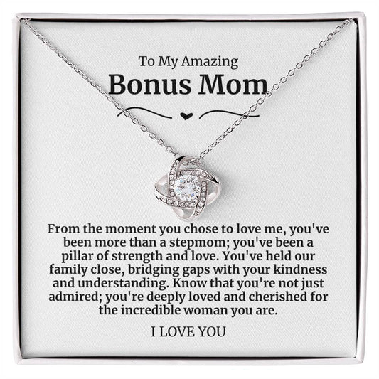 To My Amazing Bonus Mom Necklace