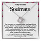 Soulmate Valentine Love Knot Necklace