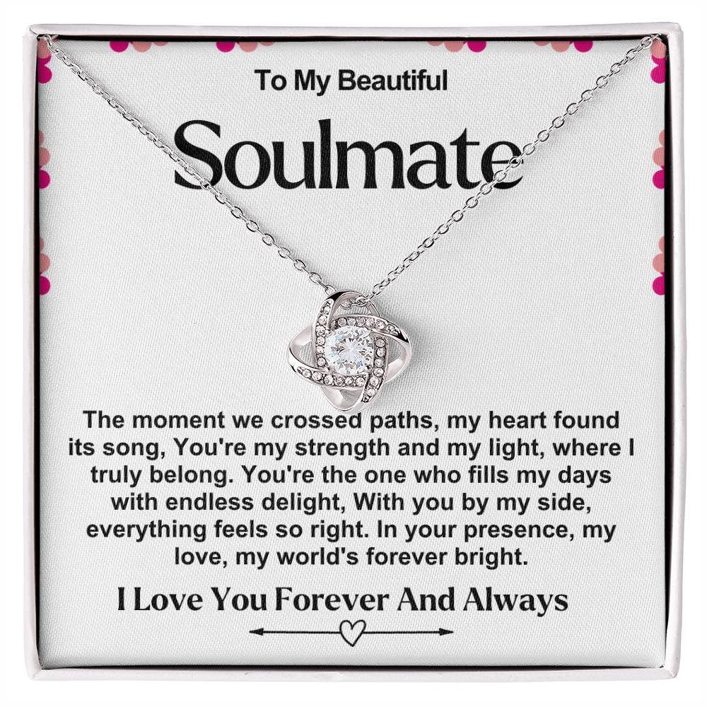 Soulmate Valentine Love Knot Necklace