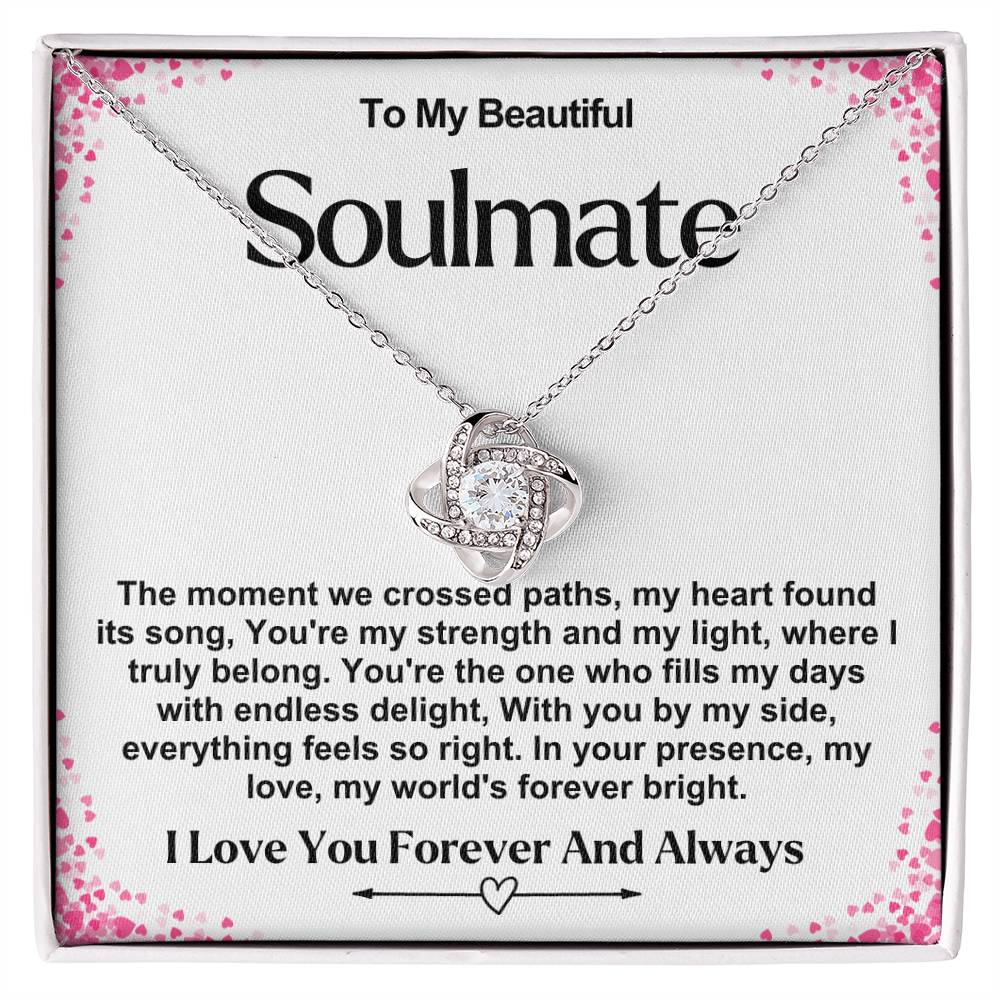 Soulmate Valentine Love Knot Necklace