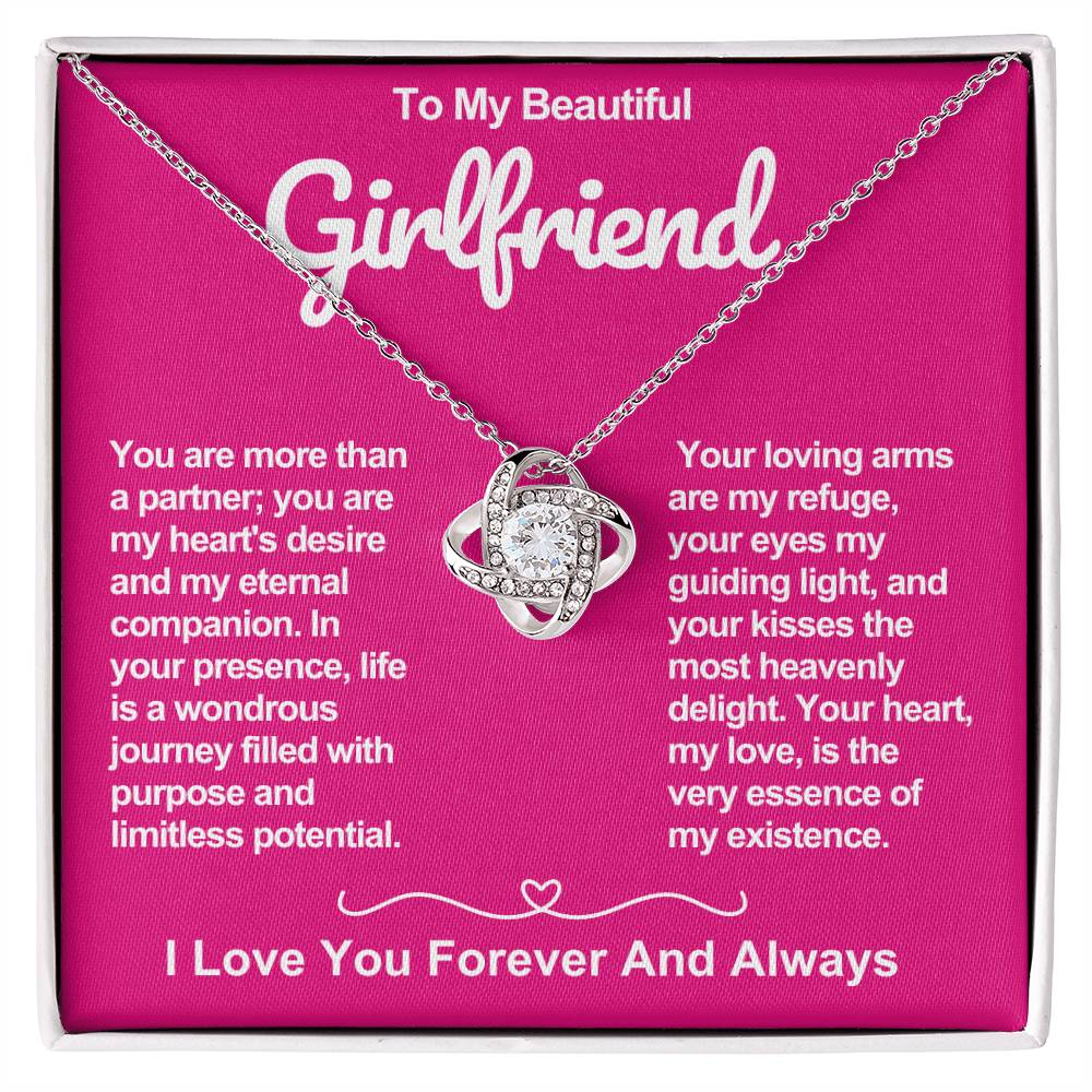 Girlfriend Love Knot Valentine Necklace