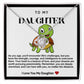 Daughter Turtle Love Knot Necklace