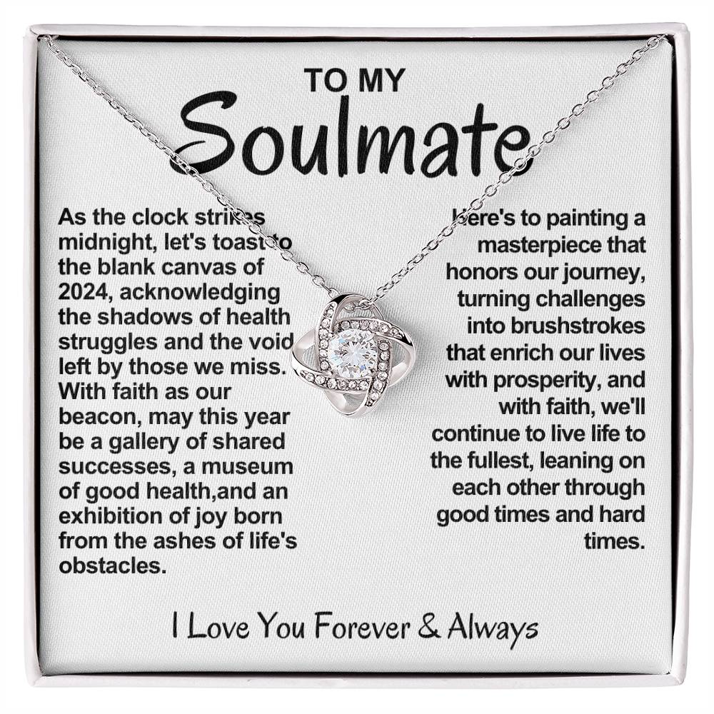 Soulmate Love Knot Necklace- With Faith As Our Beacon