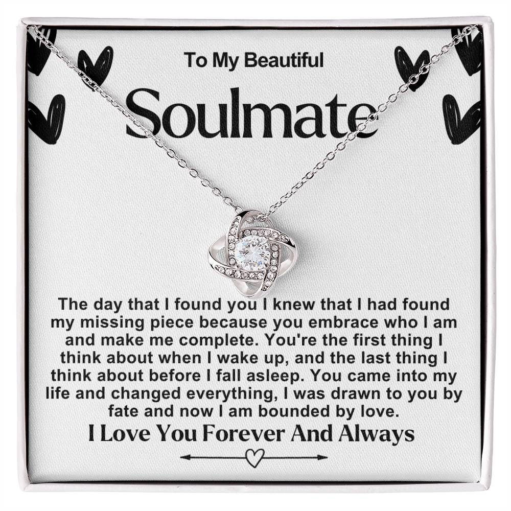 Soulmate Valentine Love Knot Necklace