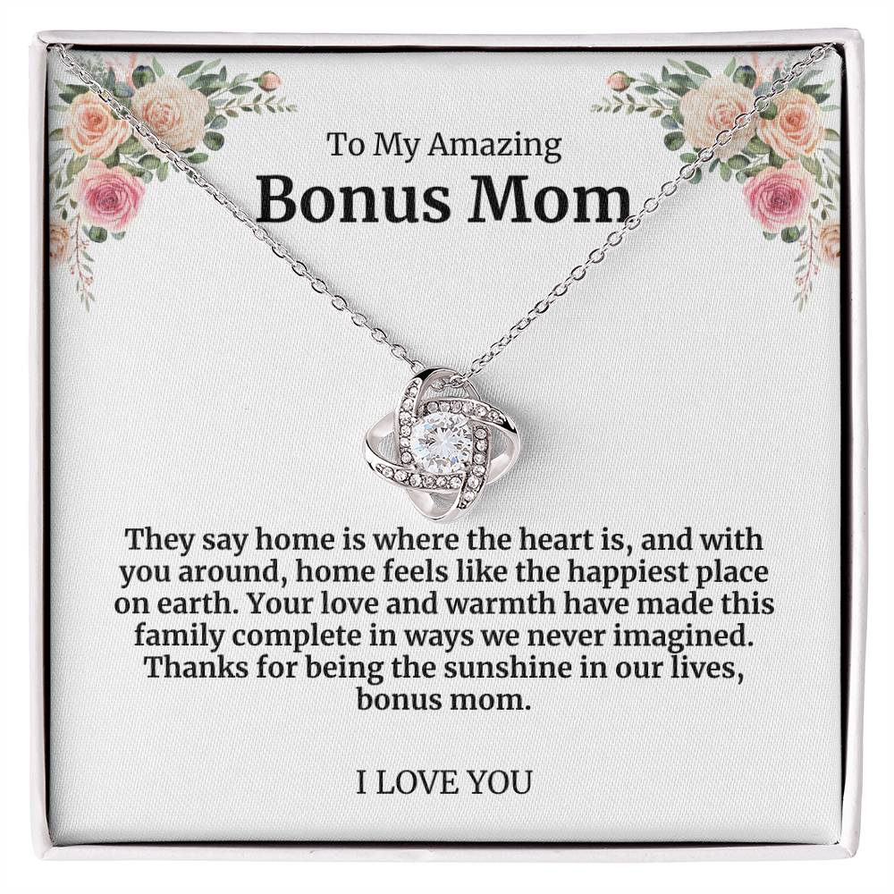 To My Amazing Bonus Mom Necklace