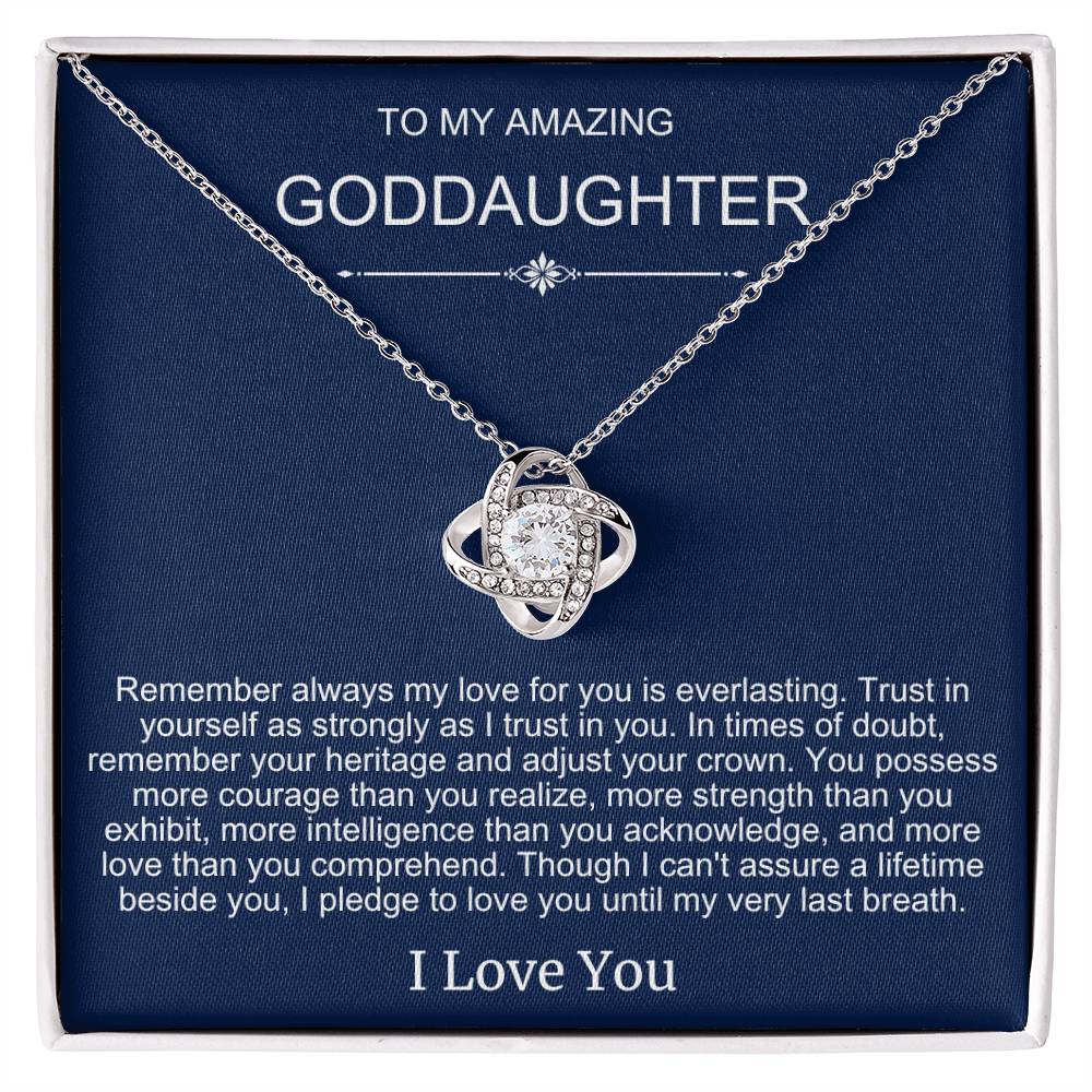 Beautiful Gift To Goddaughter from God Parent "You Are Braver Than You Believe" Necklace