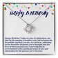 Happy Birthday Love Knot Necklace