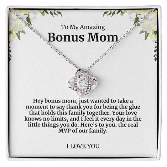 To My Amazing Bonus Mom Necklace