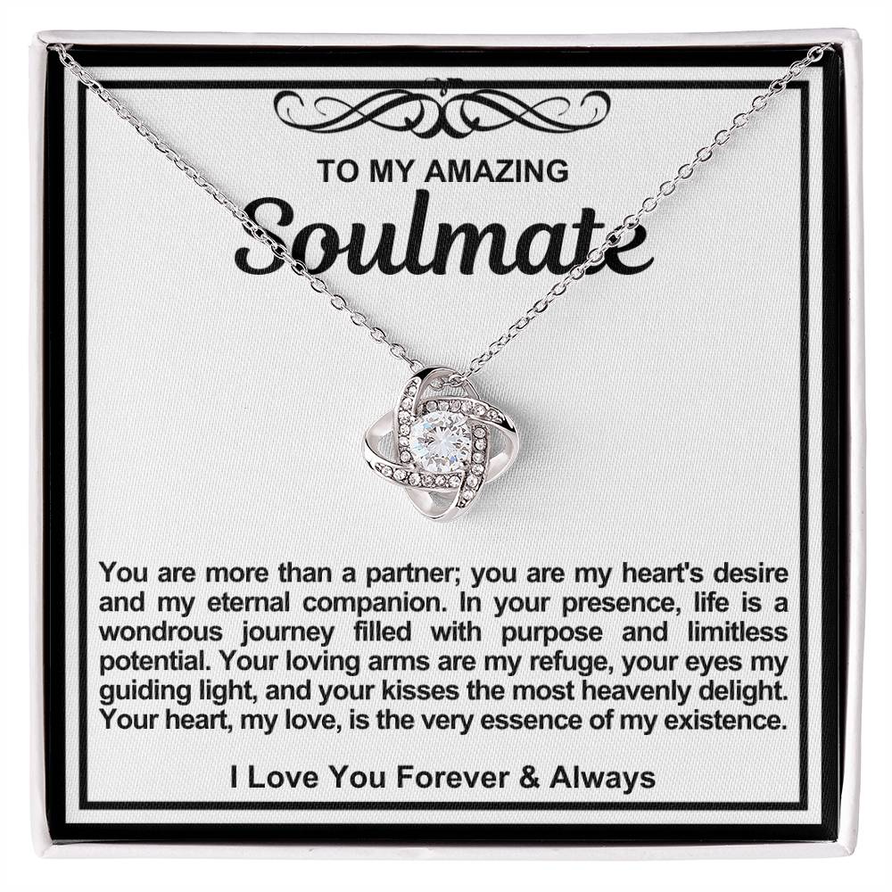 Soulmate Love Knot Necklace- You Are My Hearts Desire