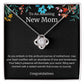 To An Amazing New Mom Love Knot Necklace