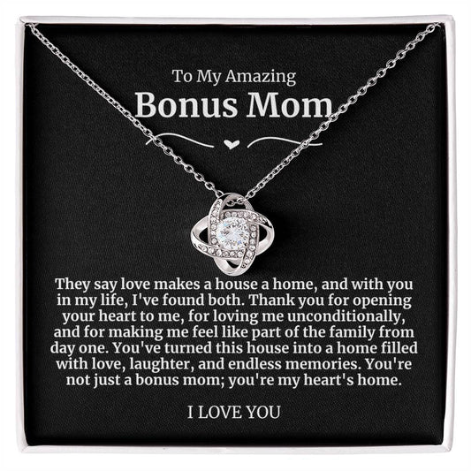 To My Amazing Bonus Mom Necklace