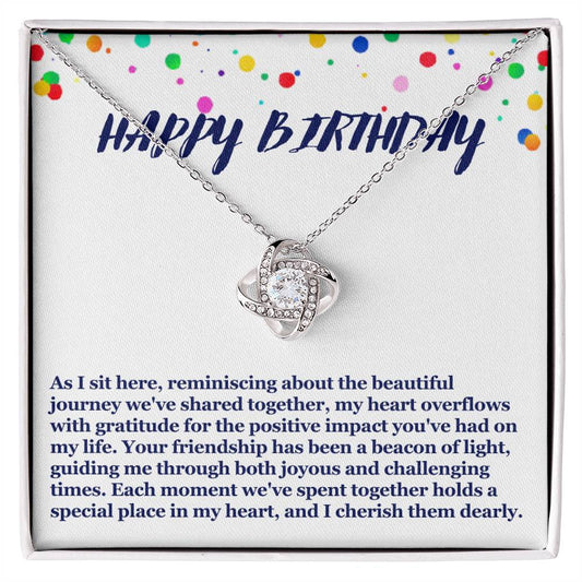 Happy Birthday Love Knot Necklace