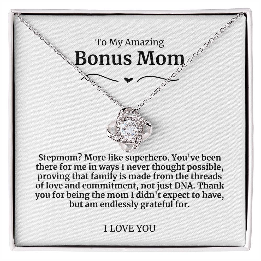 To My Amazing Bonus Mom Necklace