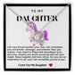 Daughter Purple Unicorn Love Knot Necklace