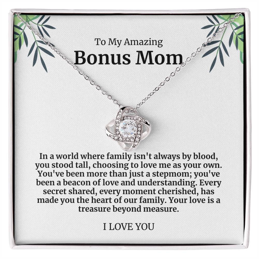 To My Amazing Bonus Mom Necklace