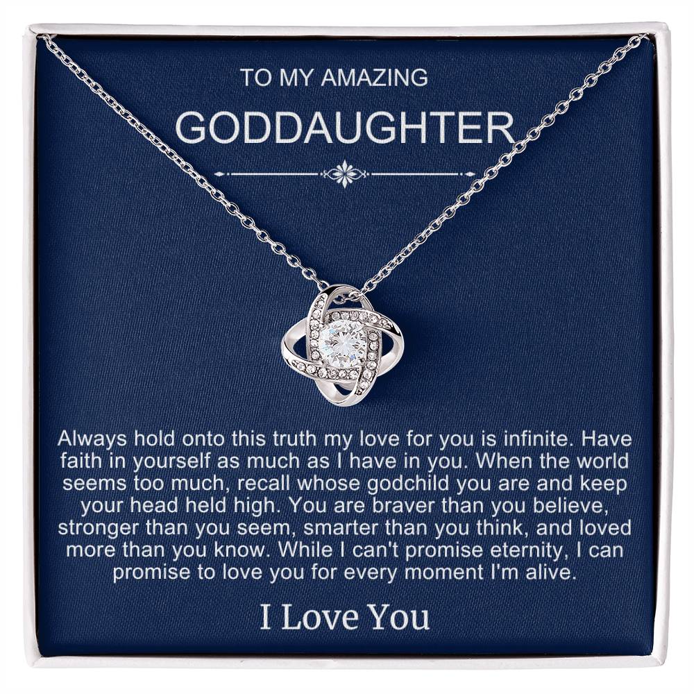 Beautiful Gift To Goddaughter from God Parent "You Are Braver Than You Believe" Necklace