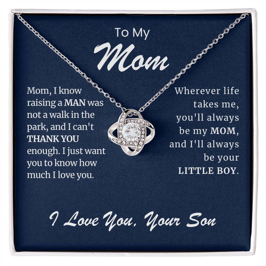 To My Mom Love Knot Necklace-You'll Always Be My Mom