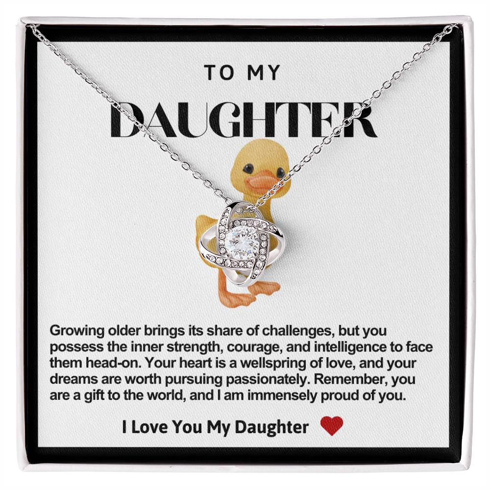 Daughter Baby Chic Love Knot Necklace