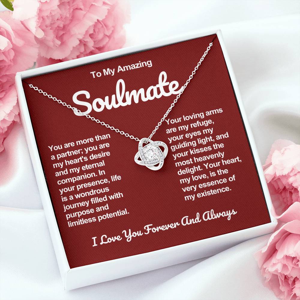 Soulmate Love Knot Necklace- You Are My Hearts Desire