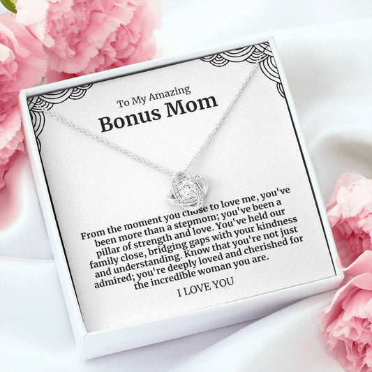 To My Amazing Bonus Mom Necklace