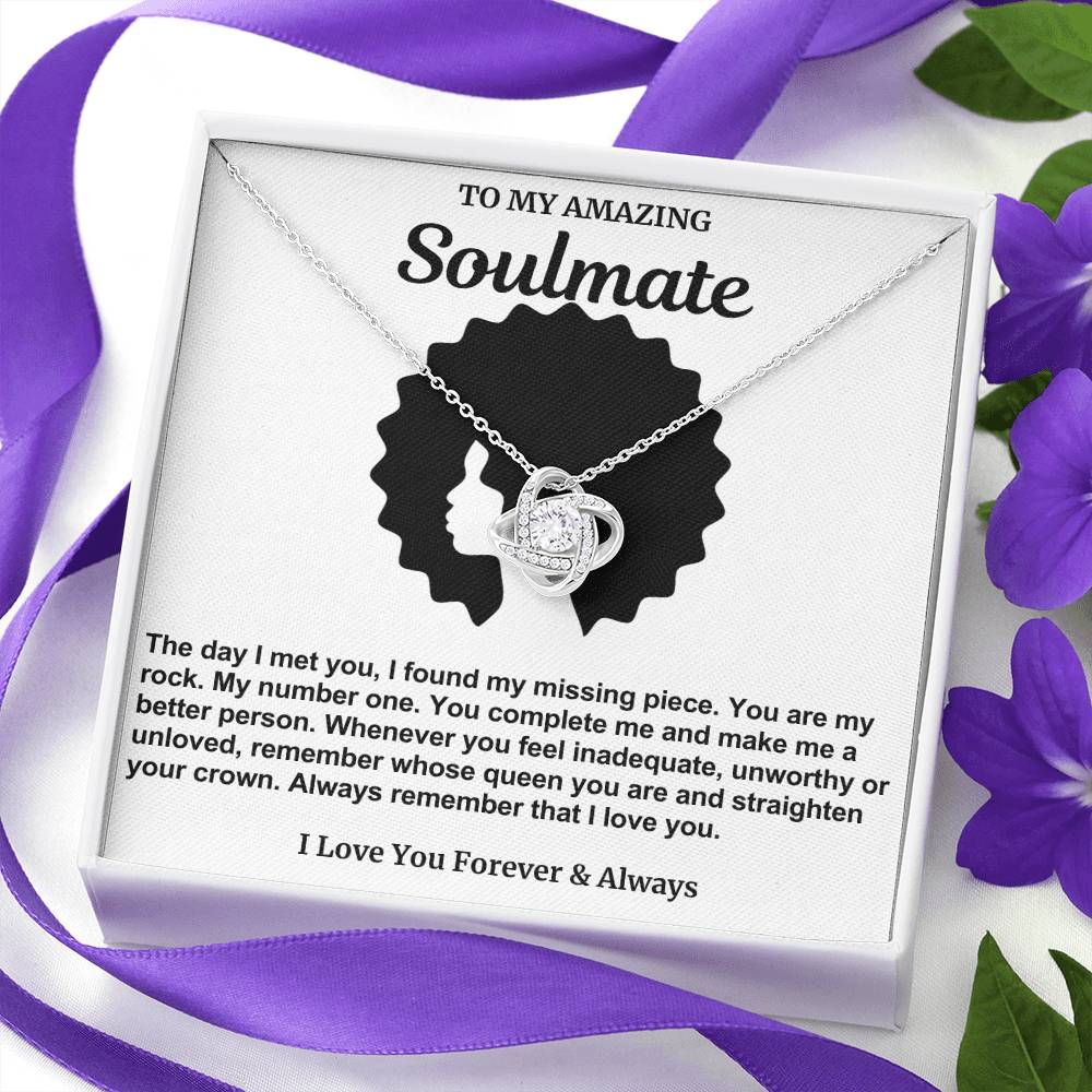 Soulmate Straighten Your Crown Love Knot Necklace