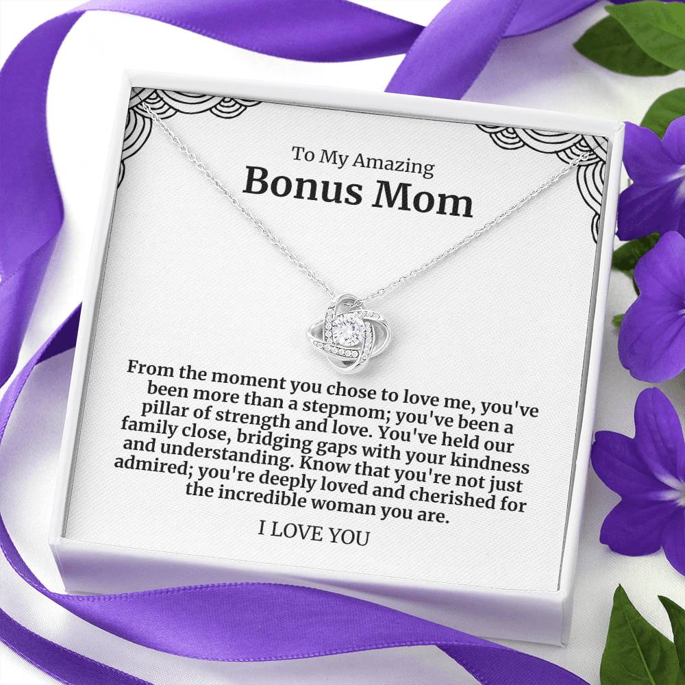 To My Amazing Bonus Mom Necklace