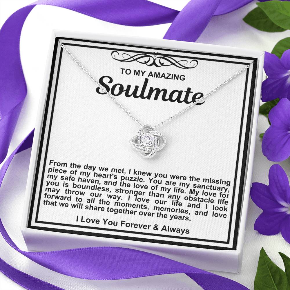 Soulmate Love Knot Necklace- My Love For You Is Boundless